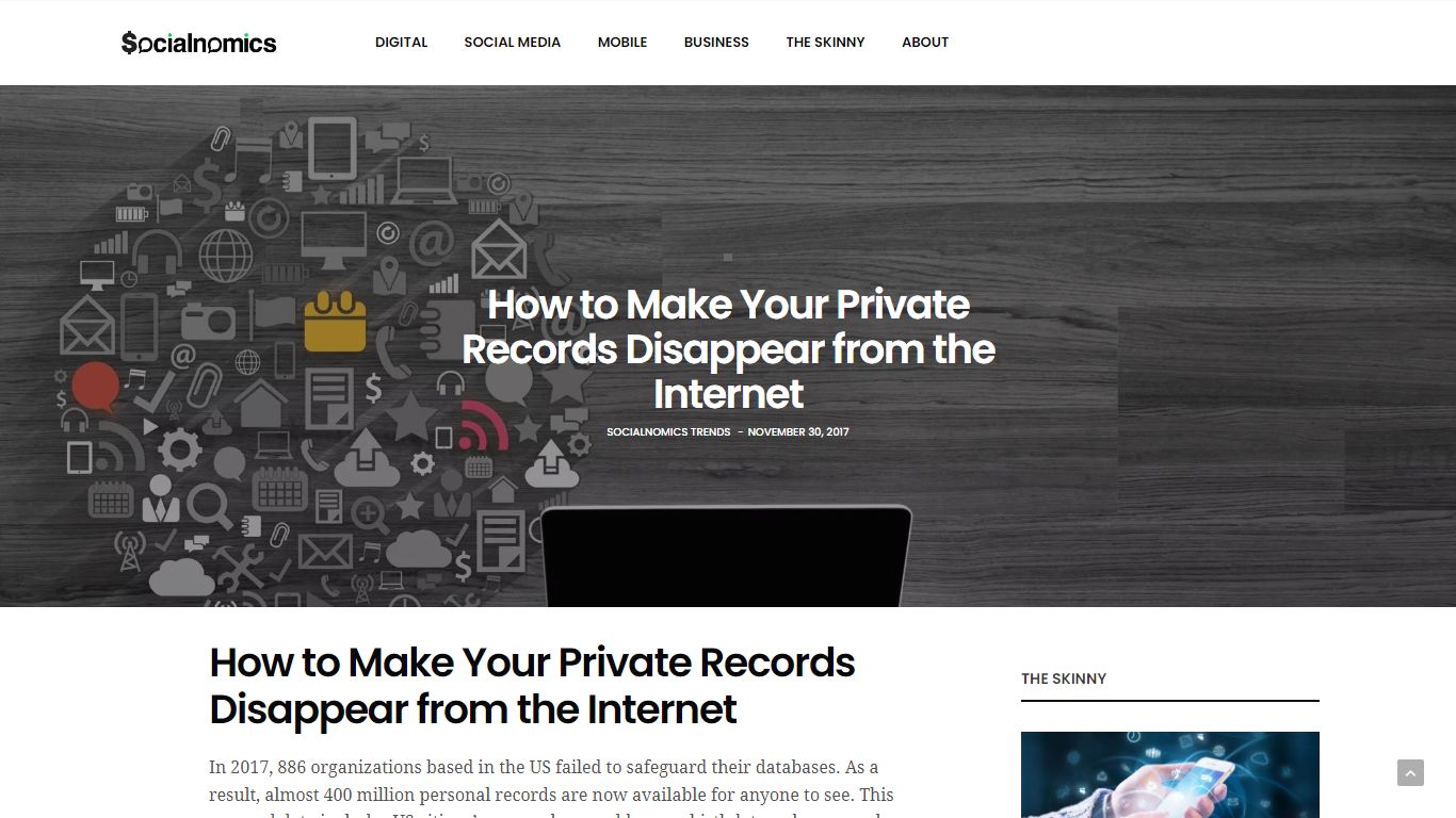 How to Make Your Private Records Disappear from the Internet