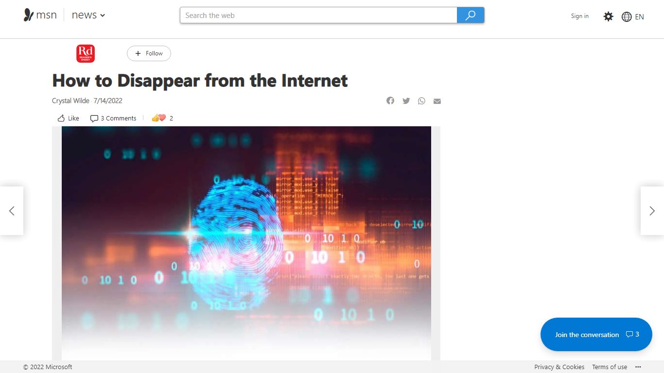 How to Disappear from the Internet - MSN